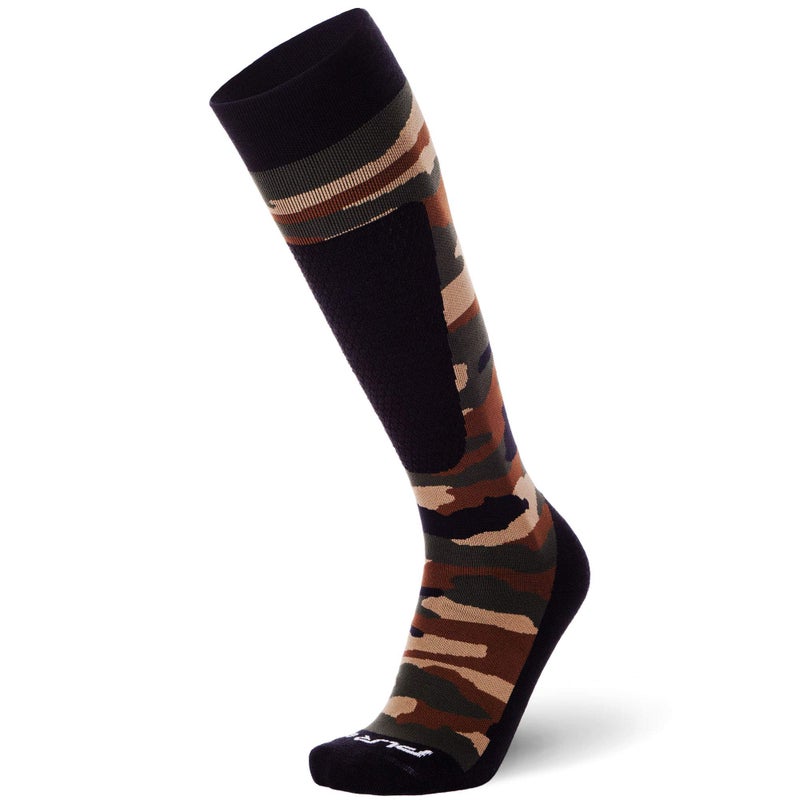 Pure Compression Midweight Camo Snowboard Socks â€“ Merino Wool Winter Cold Weather OTC Ski Sock â€“ Great for Snowboarding, Skiing, Snow Shoeing, Outdoors (L, Army Green) - Image 2